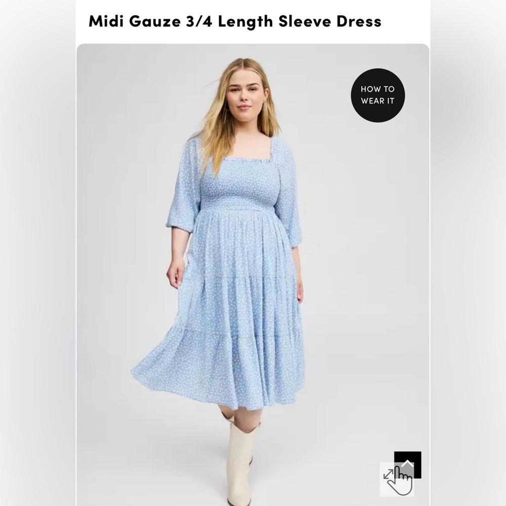 Torrid 3/4 Midi Dress